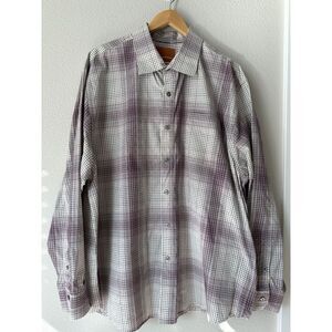 Tommy Bahama Men's Dress Shirt Check 100% Cotton Business Office Corporate XXL